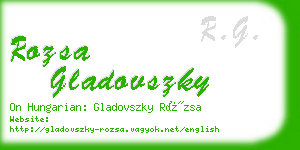 rozsa gladovszky business card